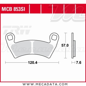Plaquettes de frein Arrière ~ TRW Lucas MCB 853 SI 