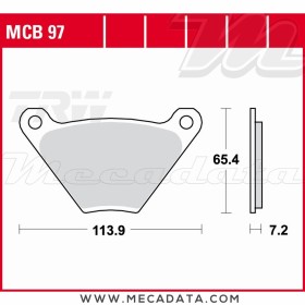 Plaquettes de frein Arrière ~ TRW Lucas MCB 97 