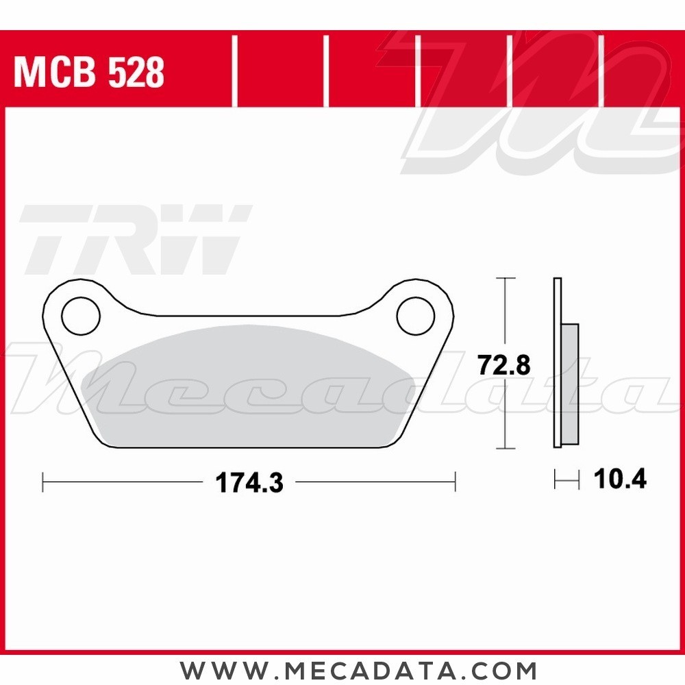 Plaquettes de frein Arrière ~ TRW Lucas MCB 528 