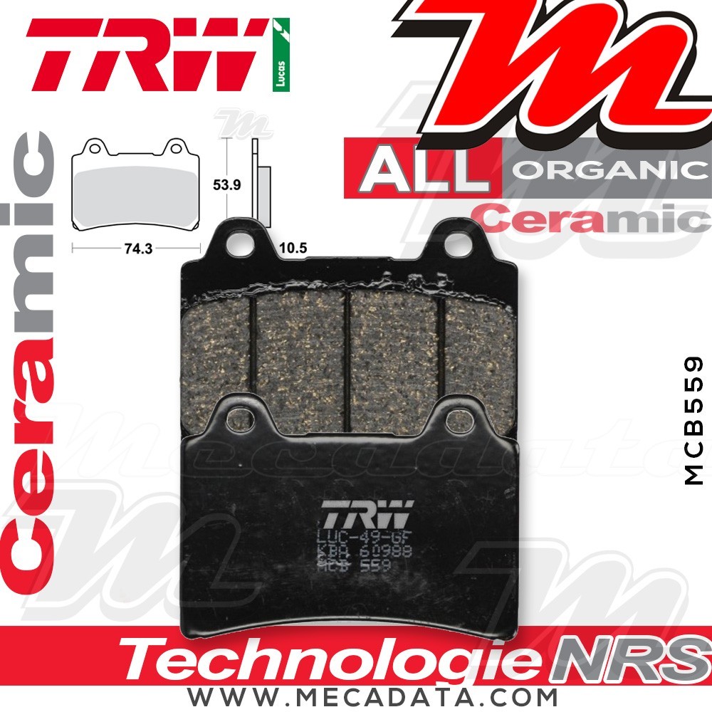 Plaquettes de frein Arrière ~ TRW Lucas MCB 559 