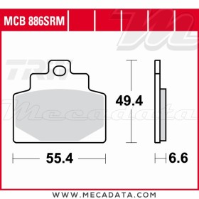 Plaquettes de frein Arrière ~ TRW Lucas MCB 886 SRM 