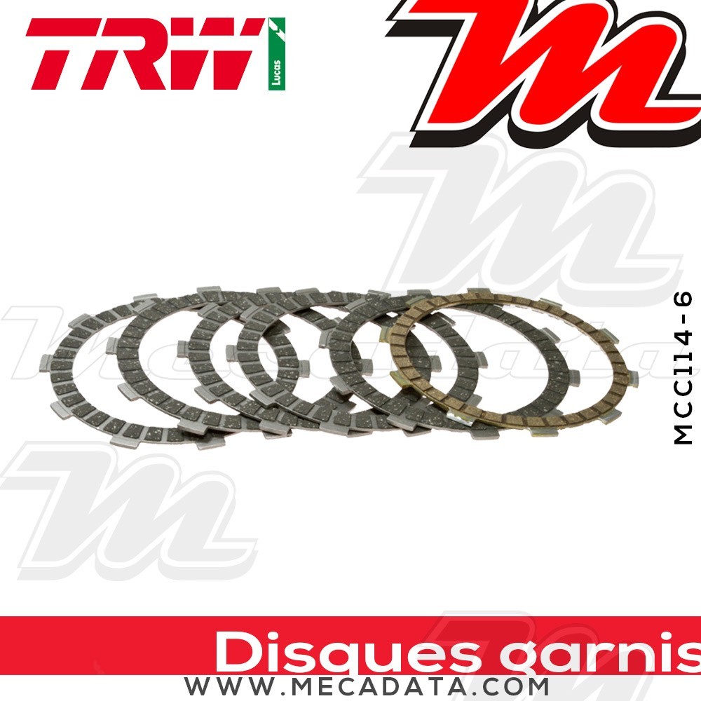 Disques d'embrayage garnis ~ TRW Lucas MCC 114-6 