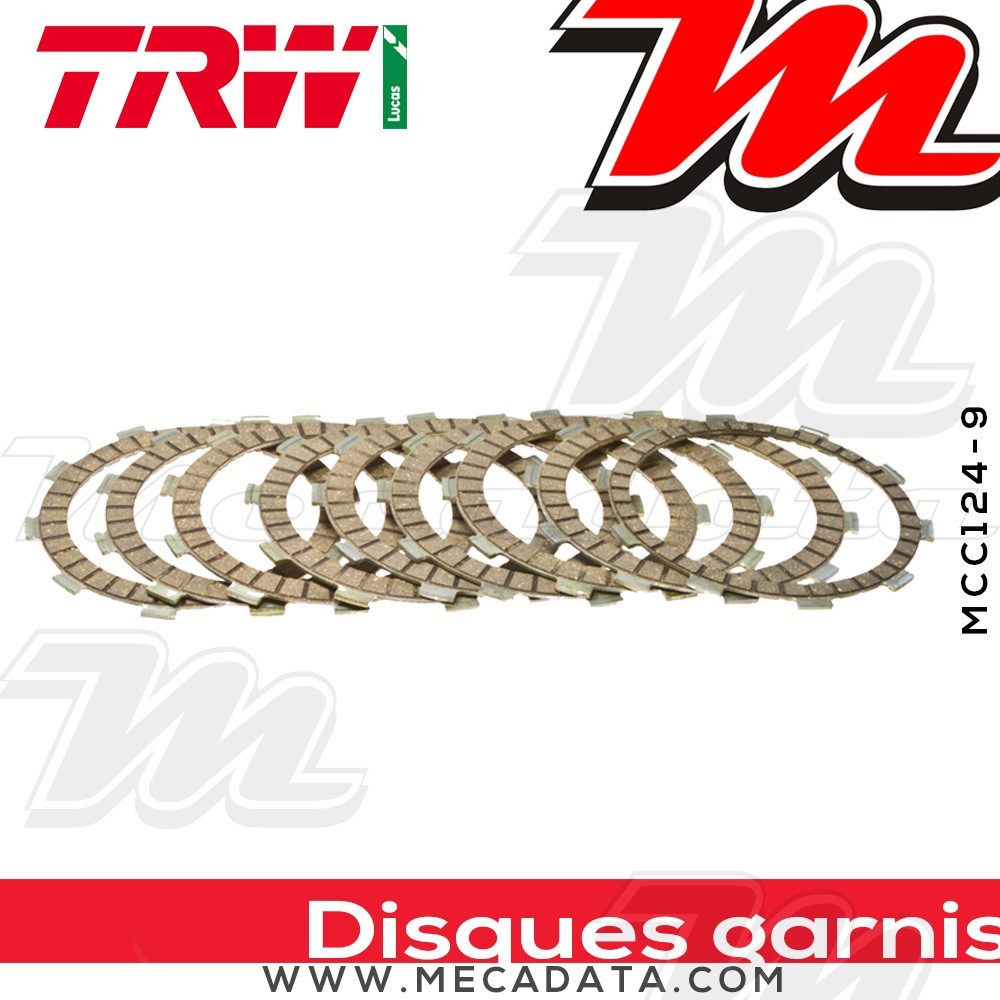 Disques d'embrayage garnis ~ TRW Lucas MCC 124-9 