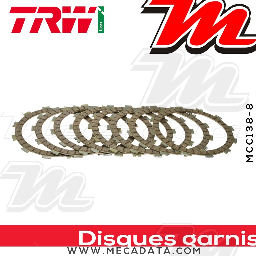 Disques d'embrayage garnis ~ TRW Lucas MCC 138-8 