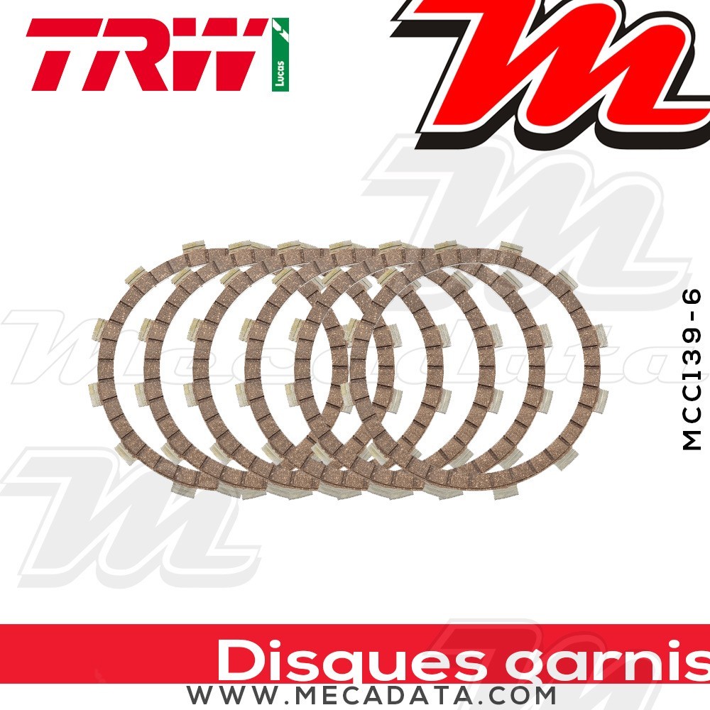 Disques d'embrayage garnis ~ TRW Lucas MCC 139-6 