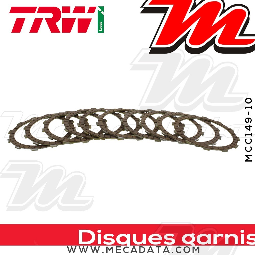 Disques d'embrayage garnis ~ TRW Lucas MCC 149-10 