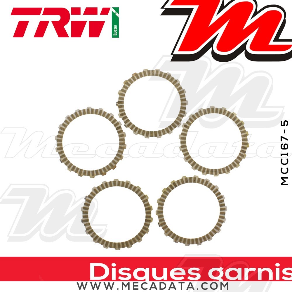 Disques d'embrayage garnis ~ TRW Lucas MCC 167-5 