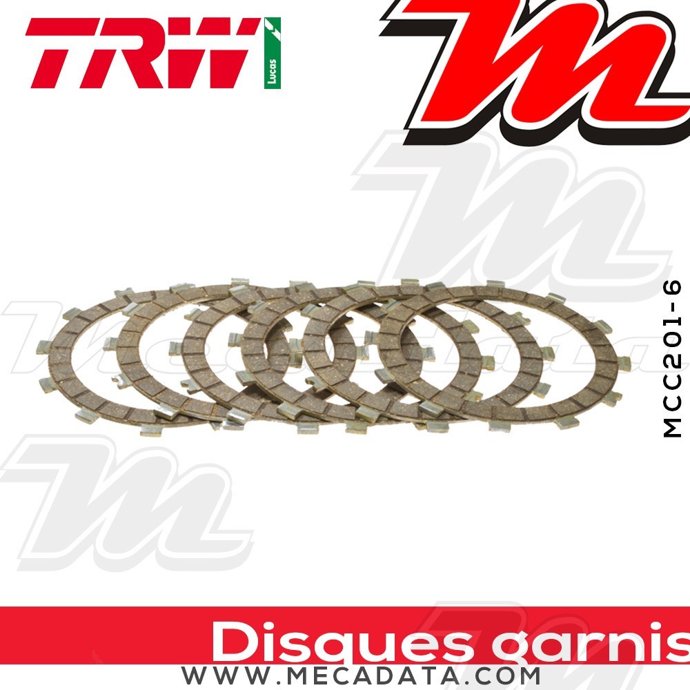 Disques d'embrayage garnis ~ TRW Lucas MCC 201-6 