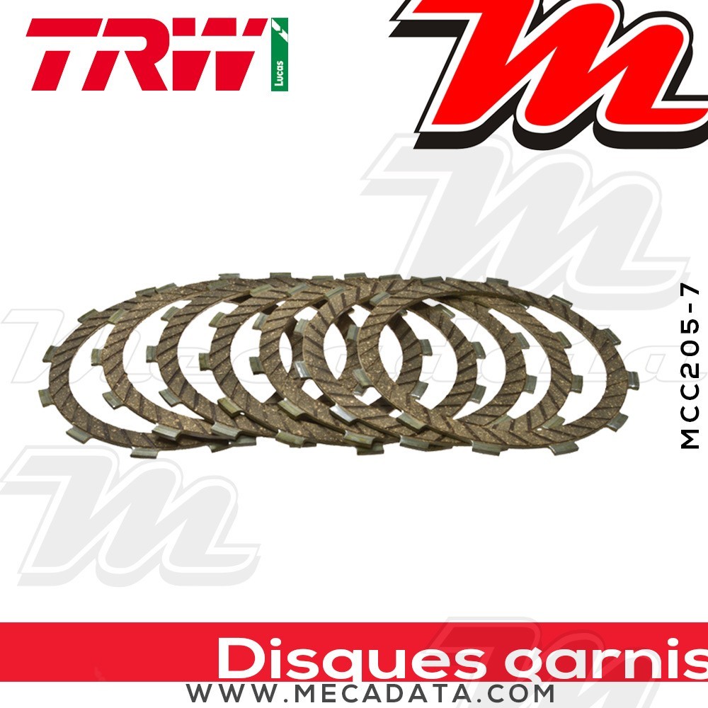 Disques d'embrayage garnis ~ TRW Lucas MCC 205-7 