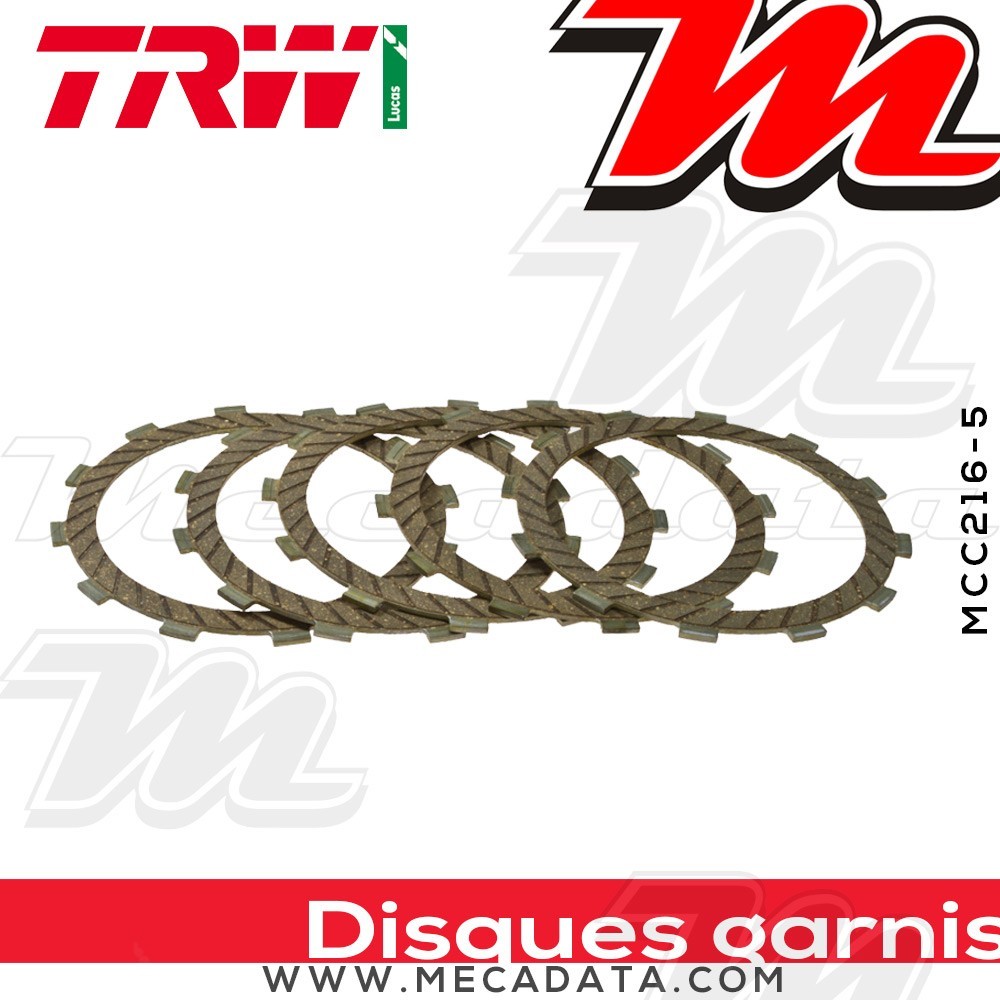Disques d'embrayage garnis ~ TRW Lucas MCC 216-5 