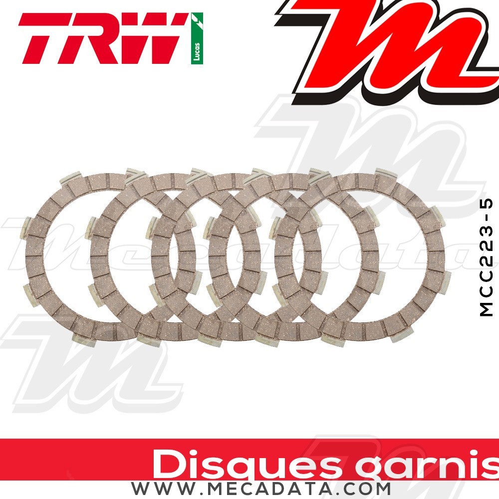 Disques d'embrayage garnis ~ TRW Lucas MCC 223-5 