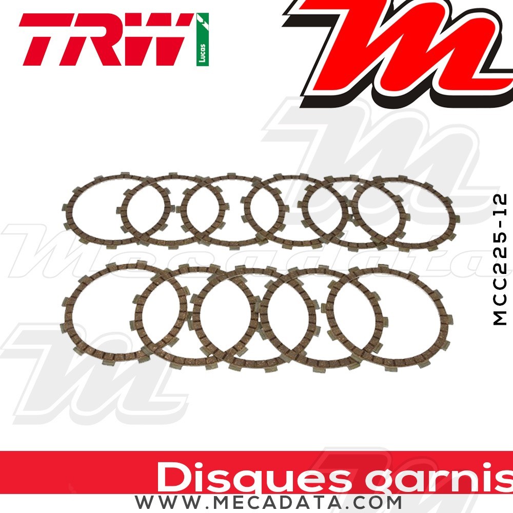 Disques d'embrayage garnis ~ TRW Lucas MCC 225-12 