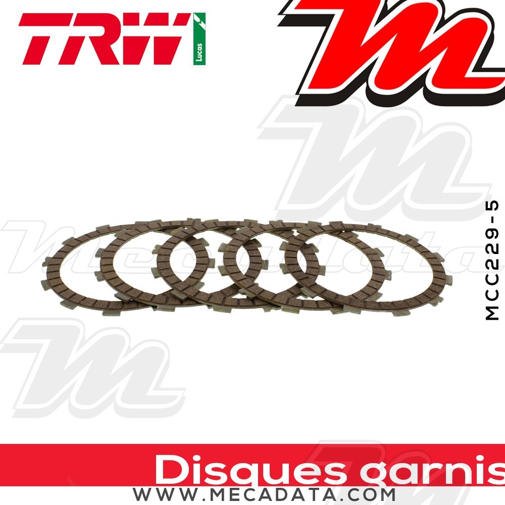 Disques d'embrayage garnis ~ TRW Lucas MCC 229-5 
