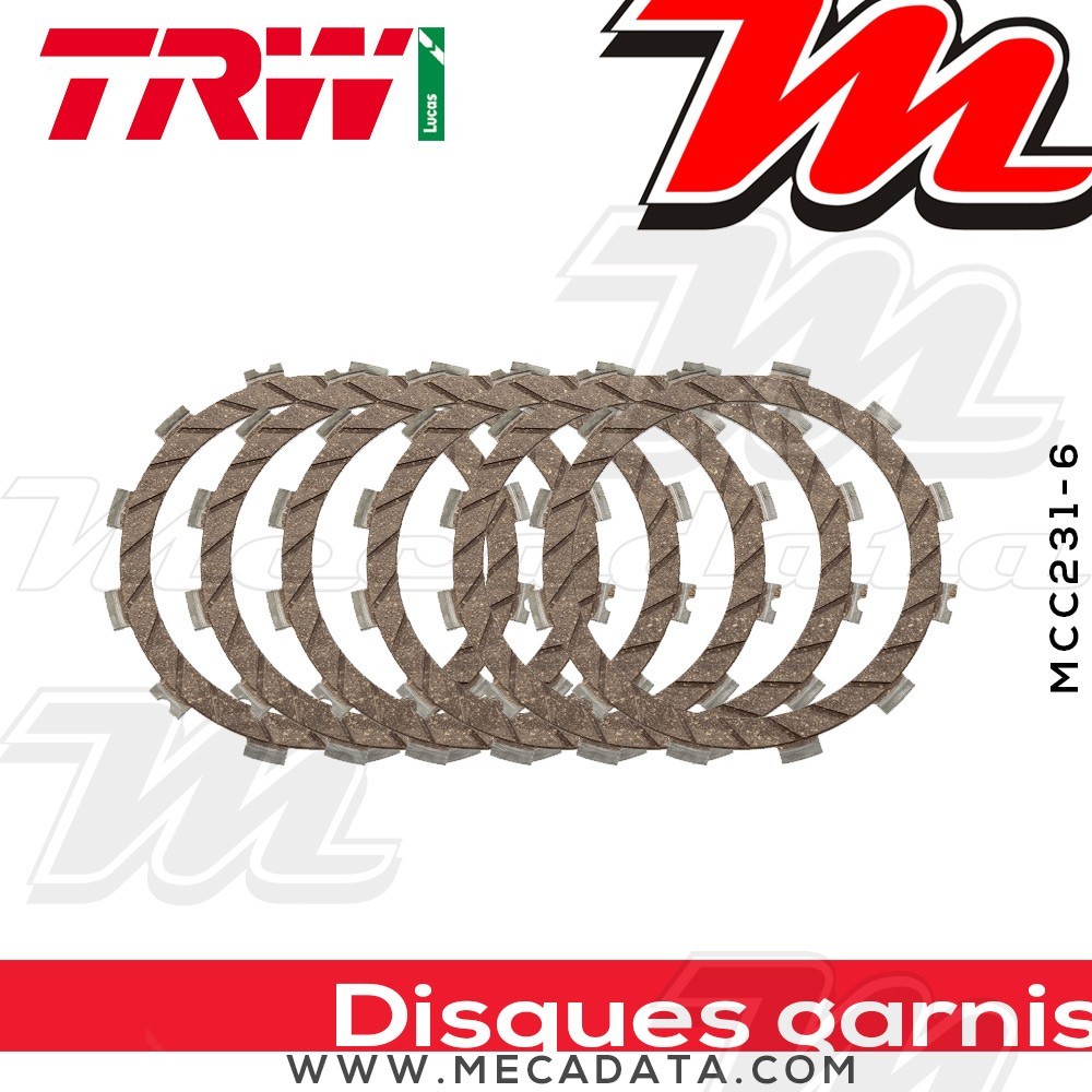 Disques d'embrayage garnis ~ TRW Lucas MCC 231-6 
