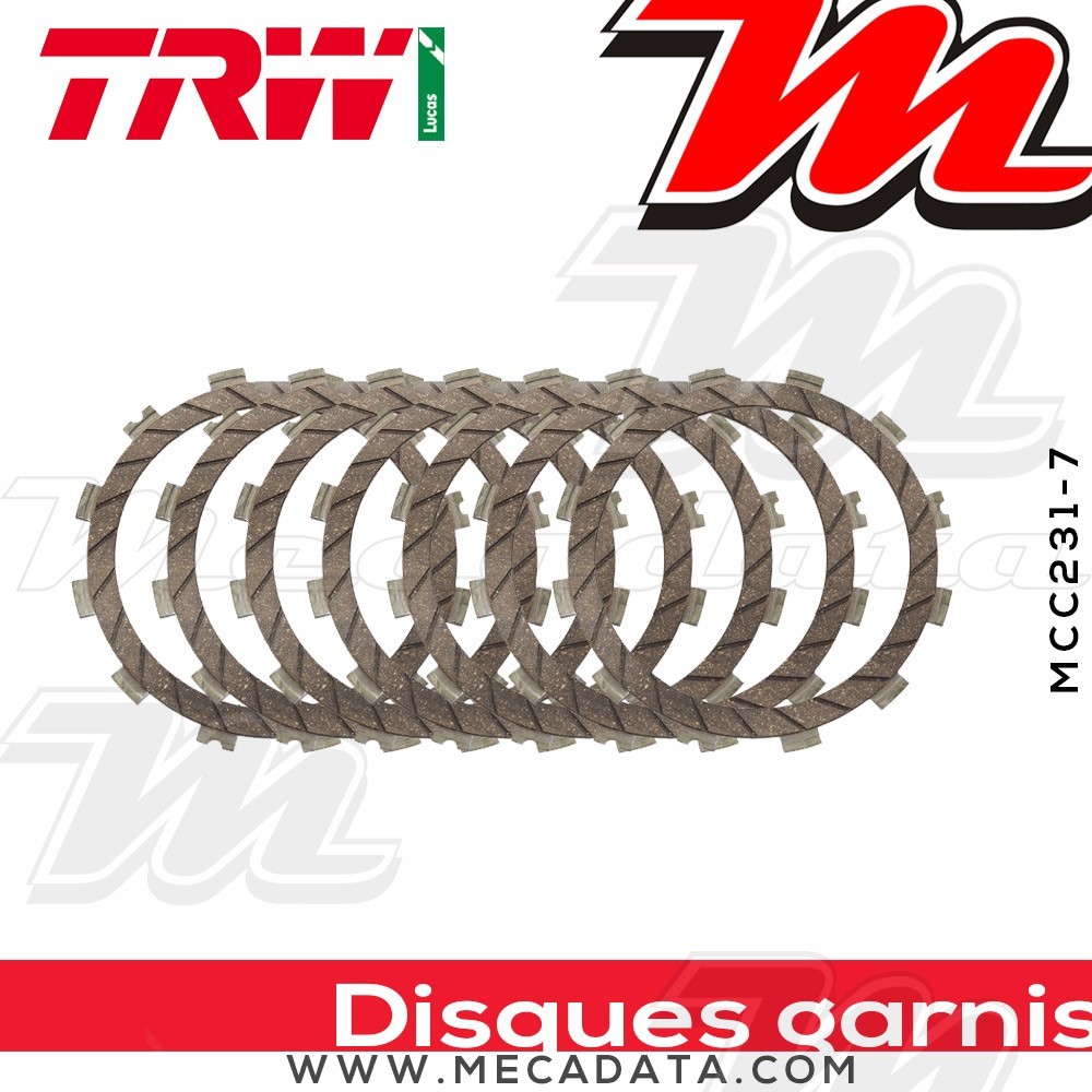 Disques d'embrayage garnis ~ TRW Lucas MCC 231-7 