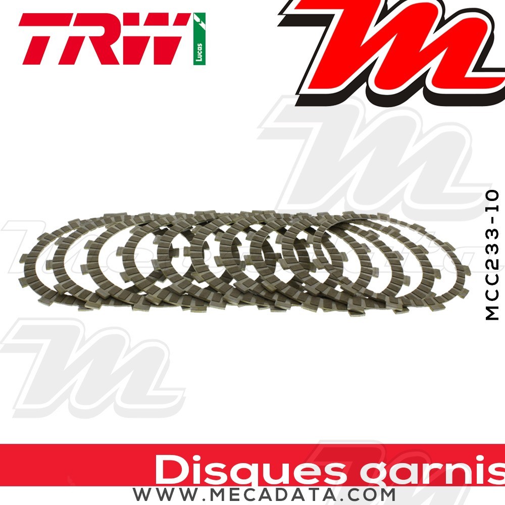Disques d'embrayage garnis ~ TRW Lucas MCC 233-10 