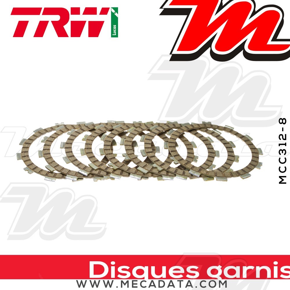 Disques d'embrayage garnis ~ TRW Lucas MCC 312-8 