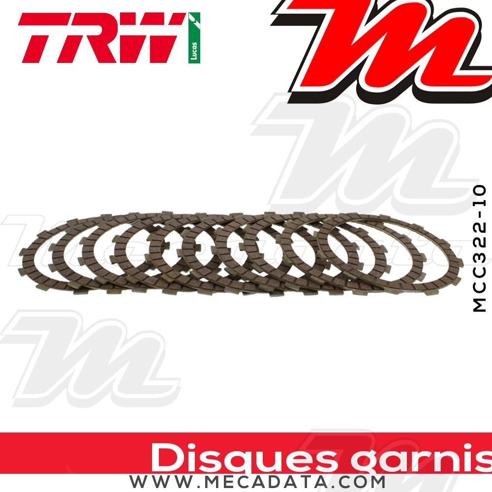 Disques d'embrayage garnis ~ TRW Lucas MCC 322-10 