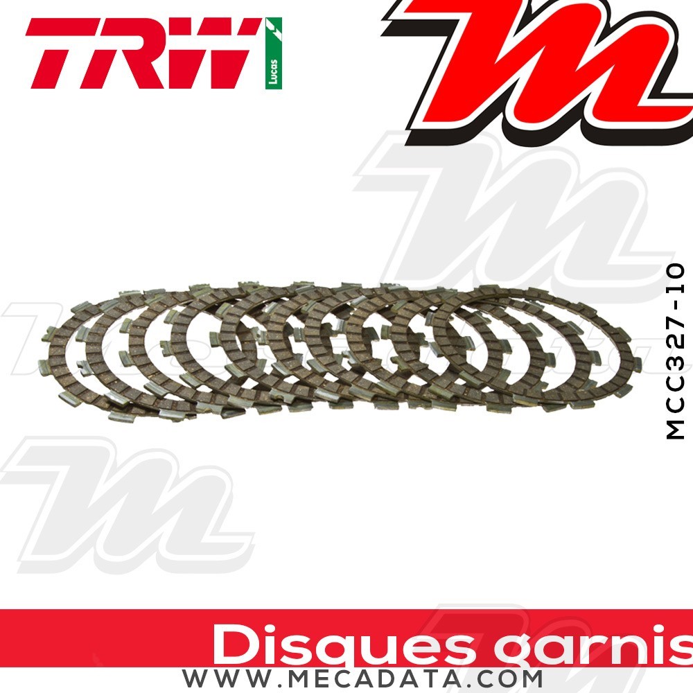 Disques d'embrayage garnis ~ TRW Lucas MCC 327-10 