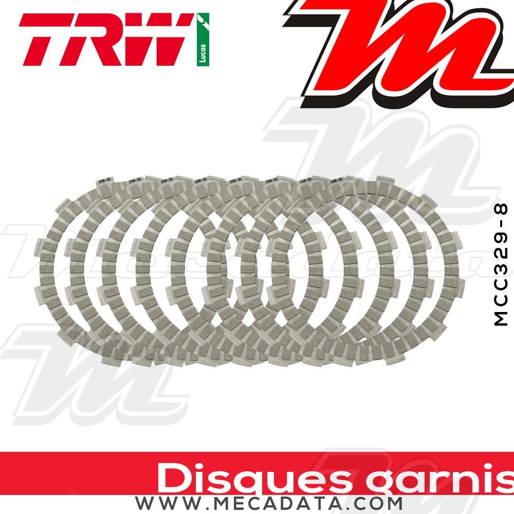 Disques d'embrayage garnis ~ TRW Lucas MCC 329-8 
