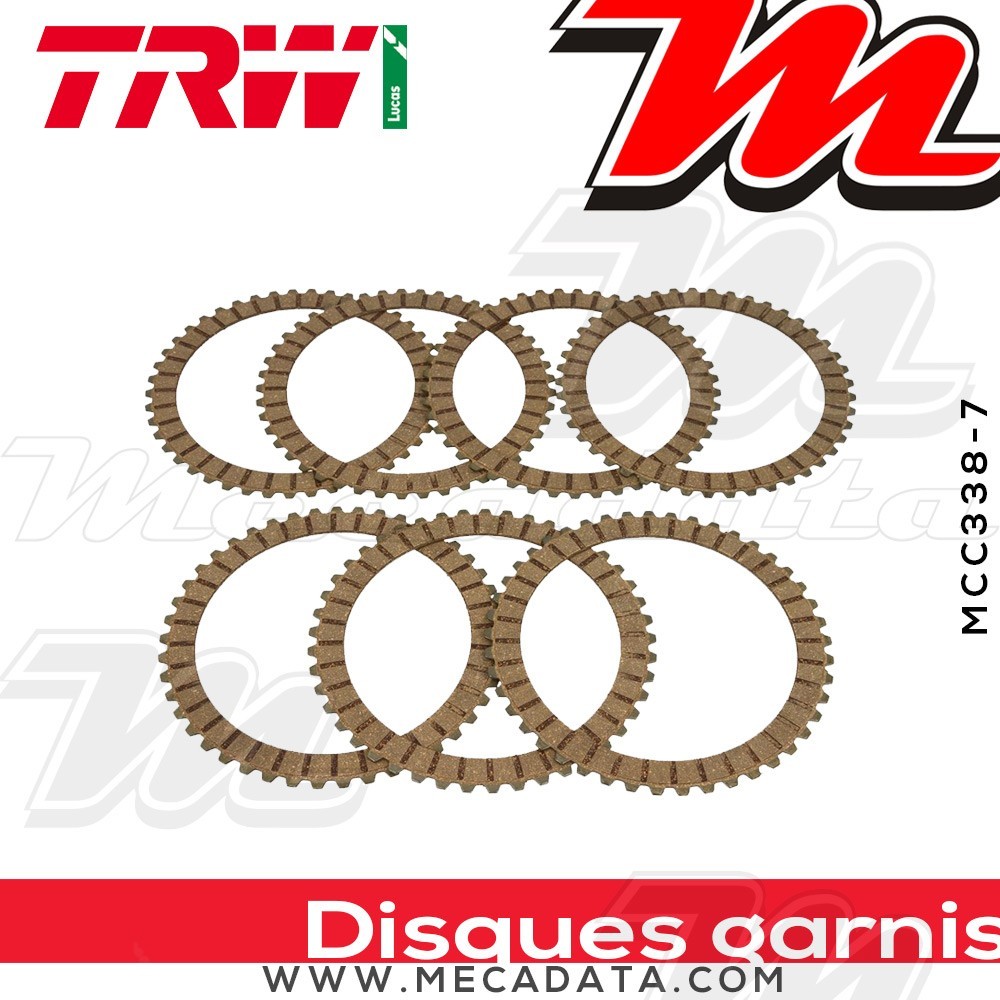 Disques d'embrayage garnis ~ TRW Lucas MCC 338-7 