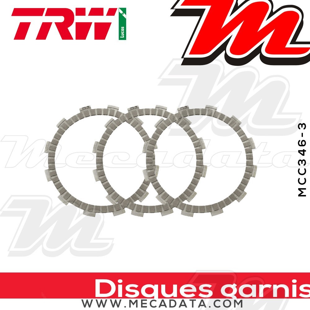 Disques d'embrayage garnis ~ TRW Lucas MCC 346-3 