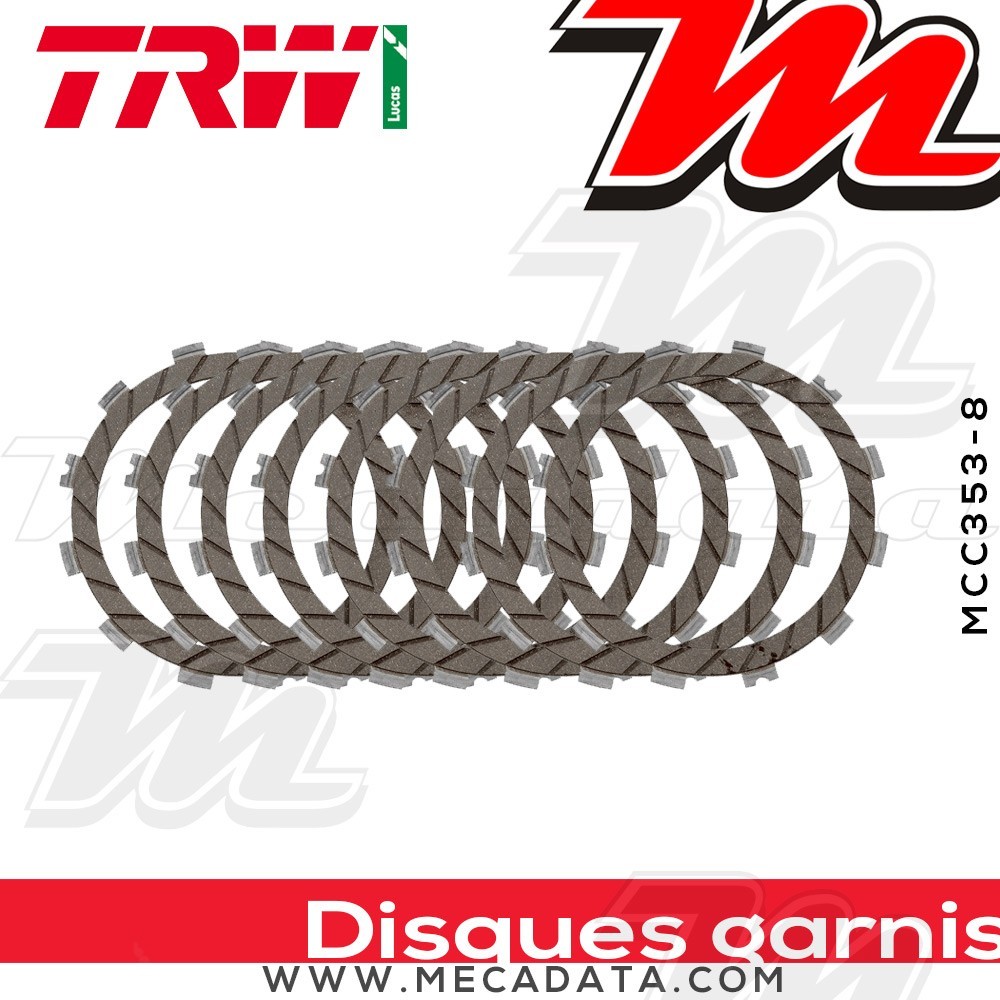 Disques d'embrayage garnis ~ TRW Lucas MCC 353-8 
