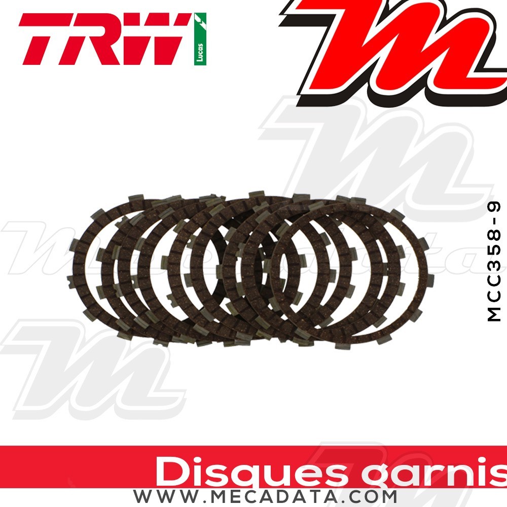 Disques d'embrayage garnis ~ TRW Lucas MCC 358-9 