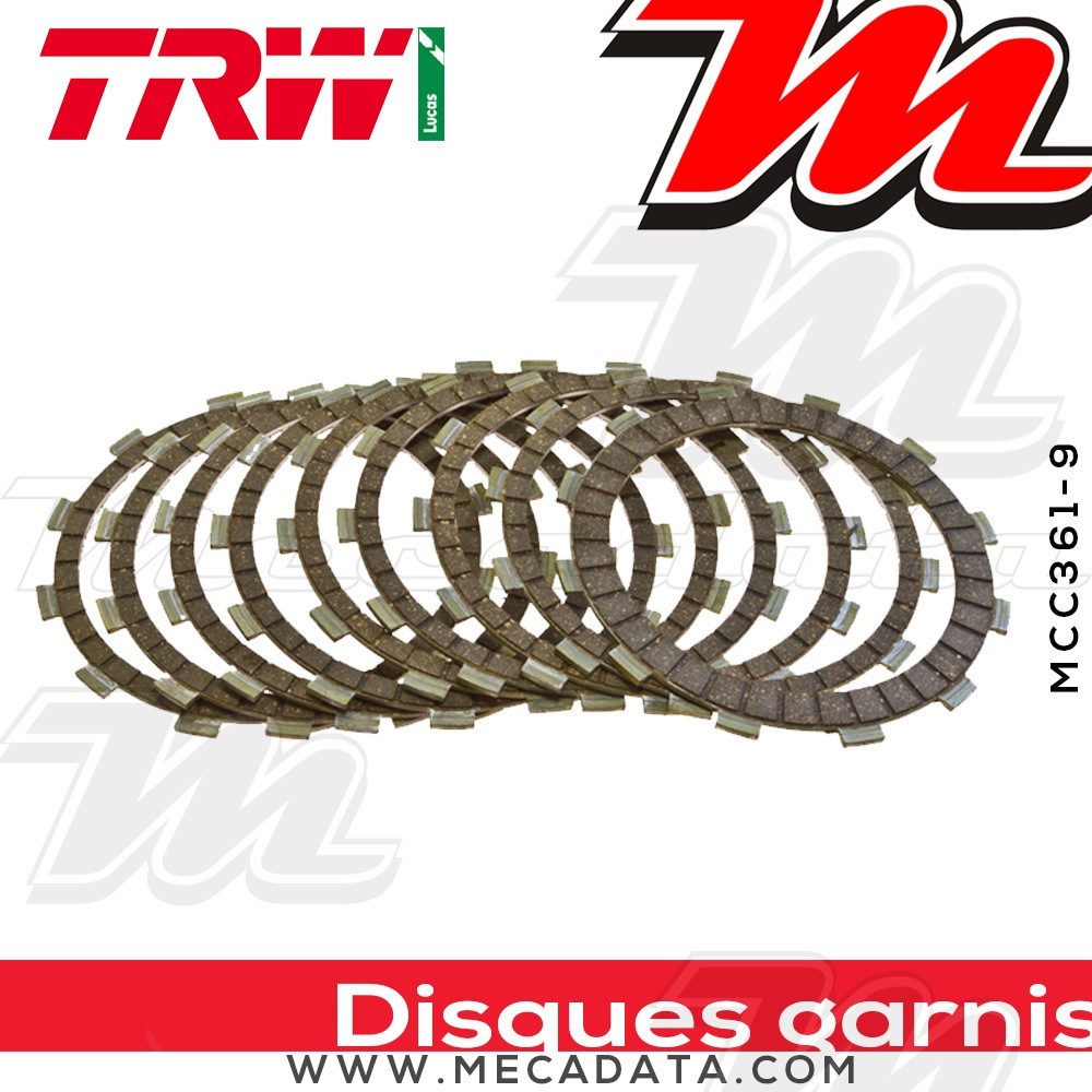 Disques d'embrayage garnis ~ TRW Lucas MCC 361-9 