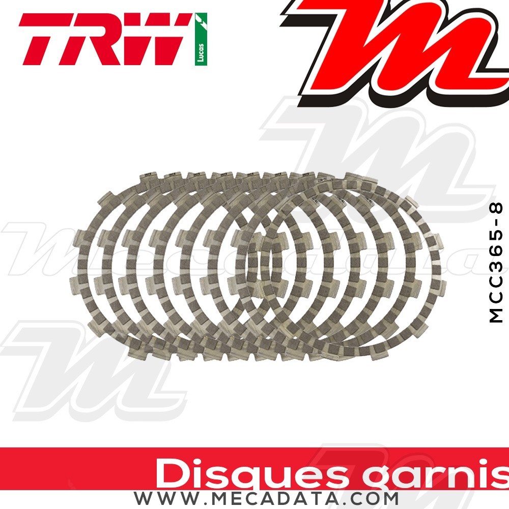 Disques d'embrayage garnis ~ TRW Lucas MCC 365-8 