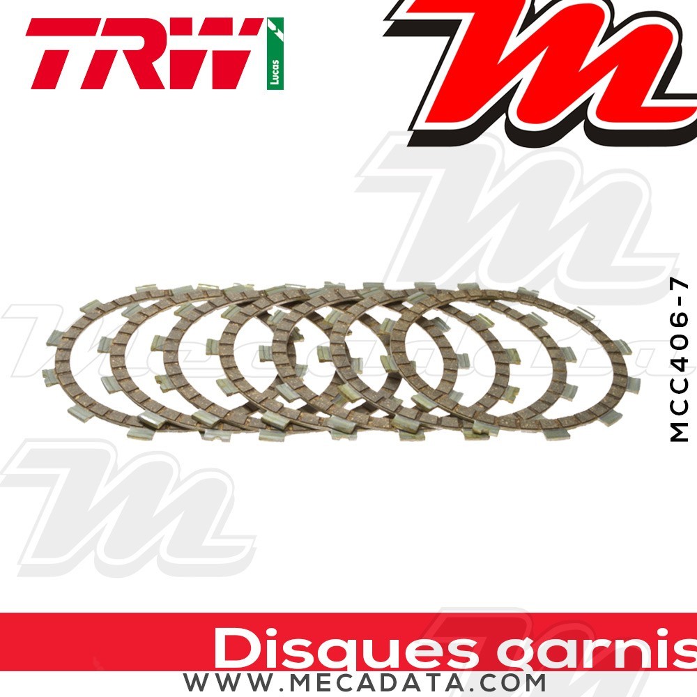 Disques d'embrayage garnis ~ TRW Lucas MCC 406-7 