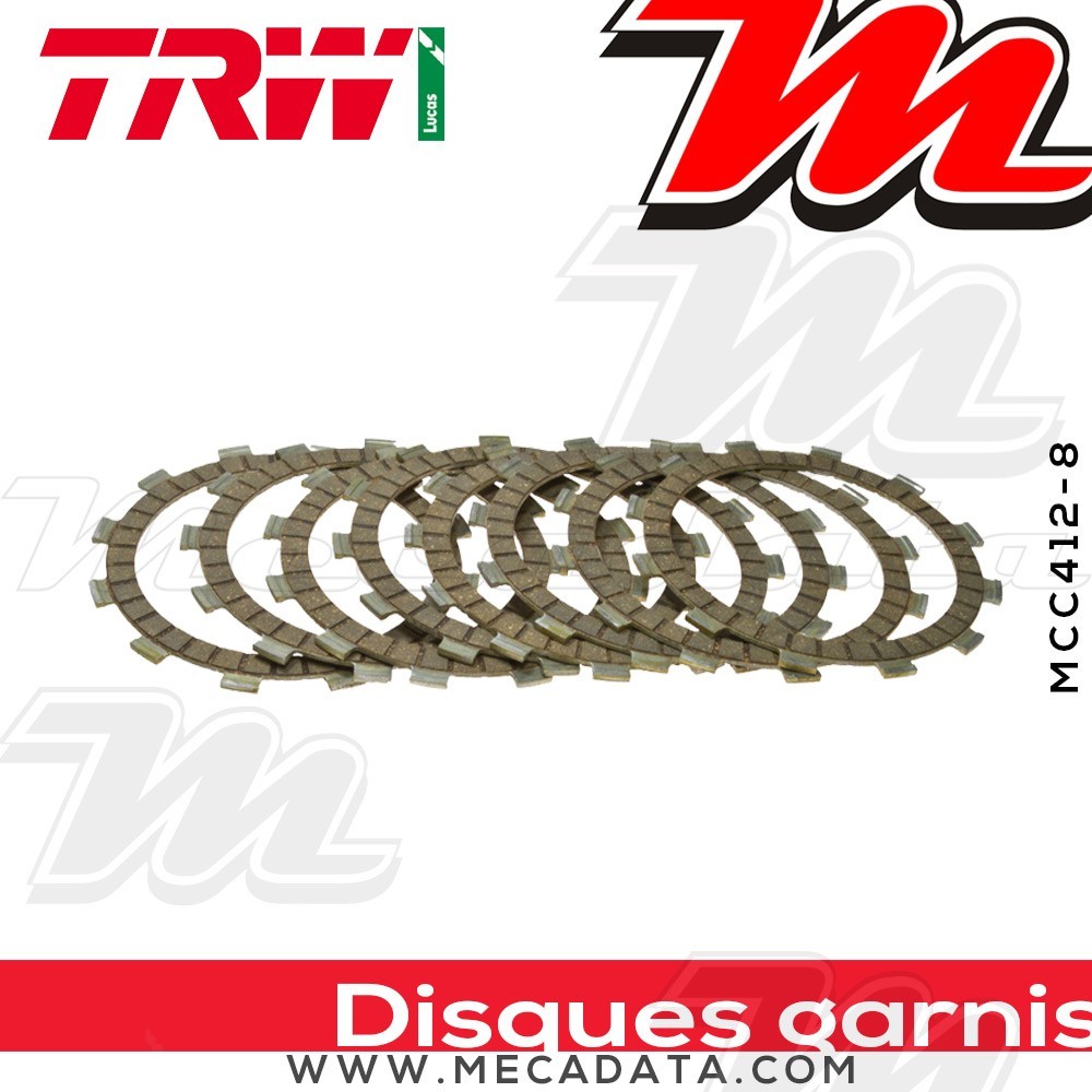 Disques d'embrayage garnis ~ TRW Lucas MCC 412-8 