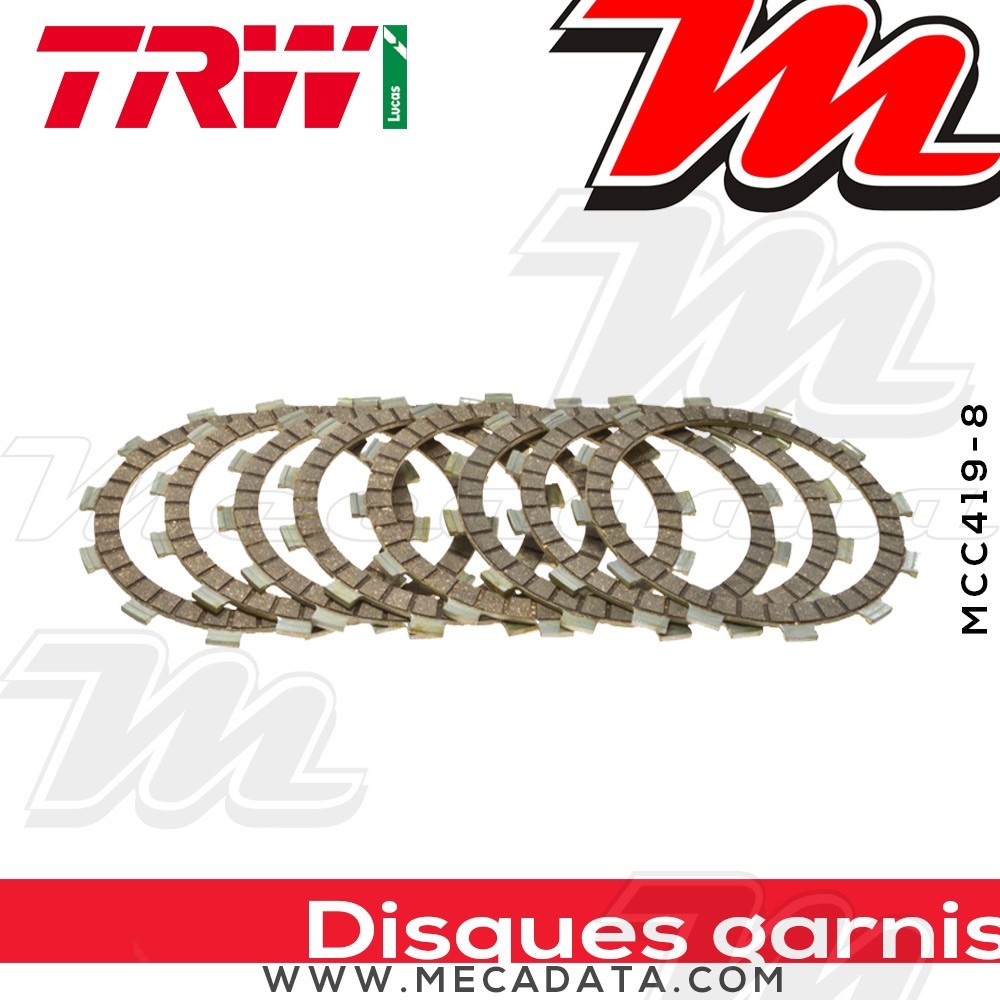 Disques d'embrayage garnis ~ TRW Lucas MCC 419-8 