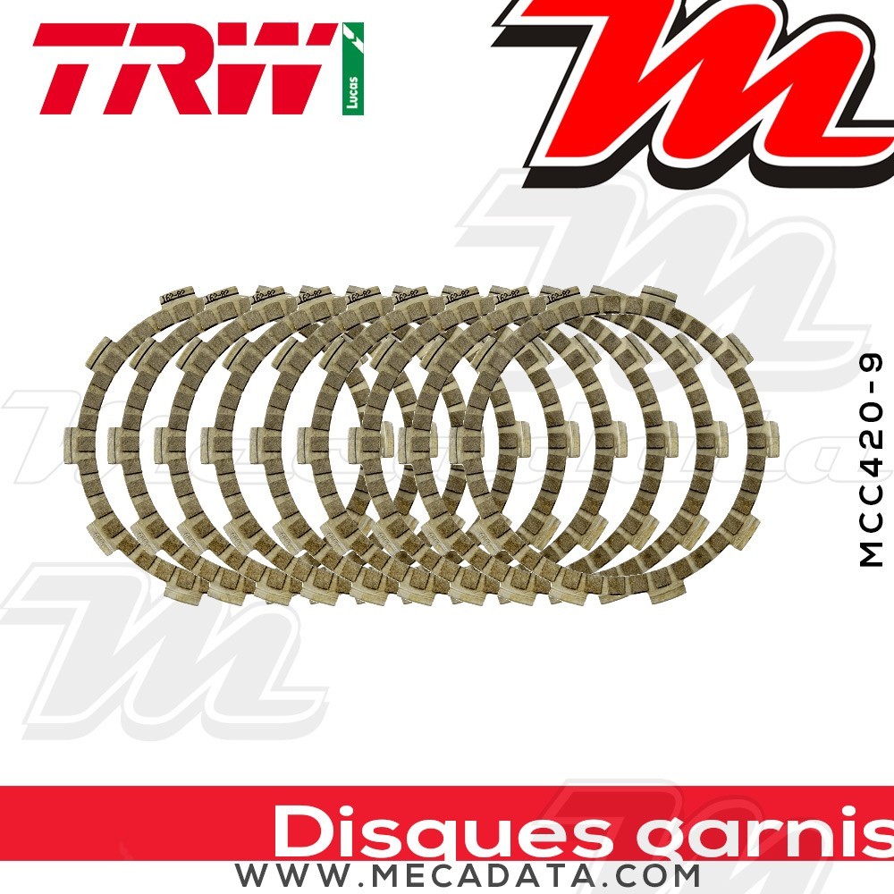 Disques d'embrayage garnis ~ TRW Lucas MCC 420-9 