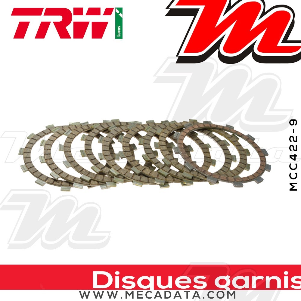 Disques d'embrayage garnis ~ TRW Lucas MCC 422-9 