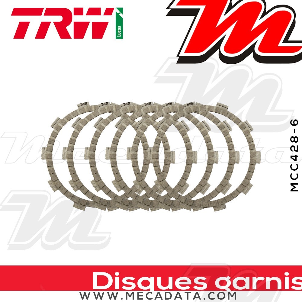 Disques d'embrayage garnis ~ TRW Lucas MCC 428-6 