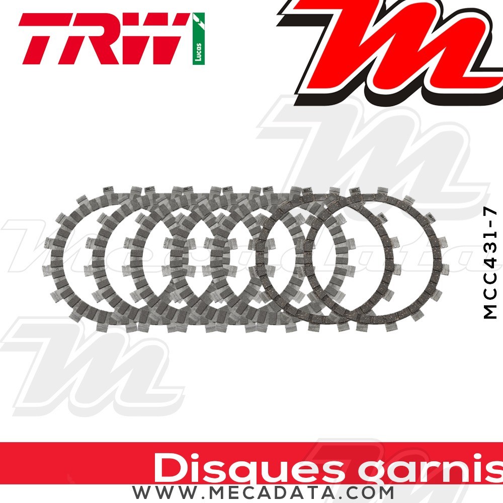 Disques d'embrayage garnis ~ TRW Lucas MCC 431-7 