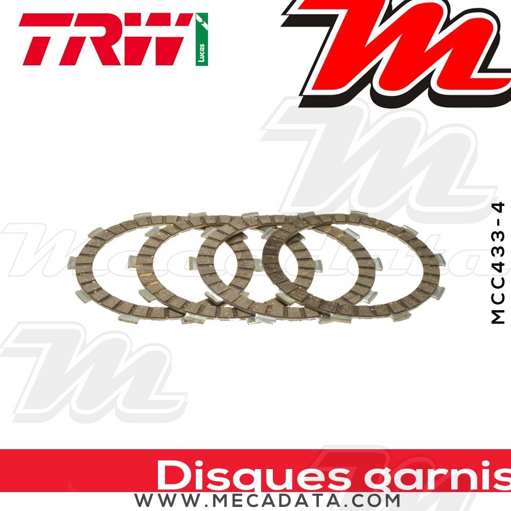 Disques d'embrayage garnis ~ TRW Lucas MCC 433-4 