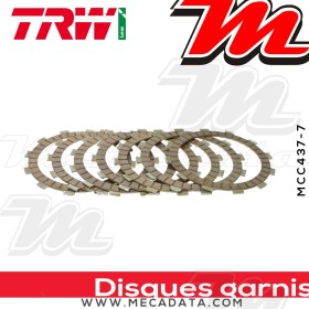 Disques d'embrayage garnis ~ TRW Lucas MCC 437-7 