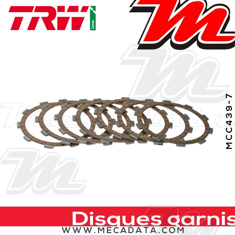 Disques d'embrayage garnis ~ TRW Lucas MCC 439-7 