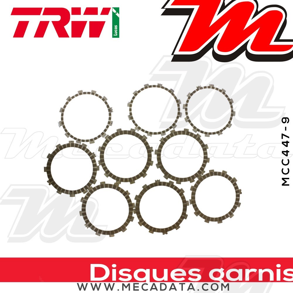 Disques d'embrayage garnis ~ TRW Lucas MCC 447-9 