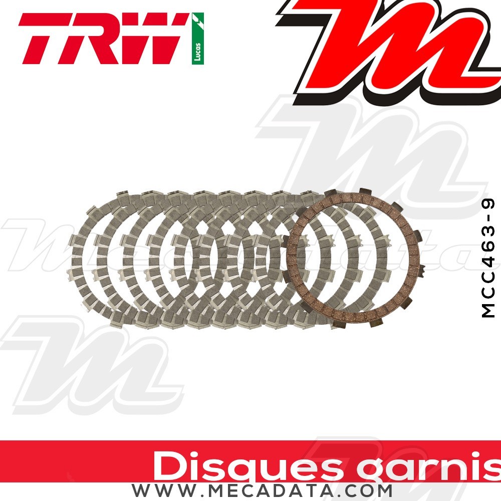 Disques d'embrayage garnis ~ TRW Lucas MCC 463-9 