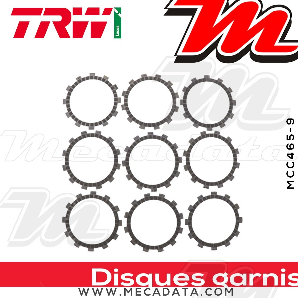 Disques d'embrayage garnis ~ TRW Lucas MCC465-9 