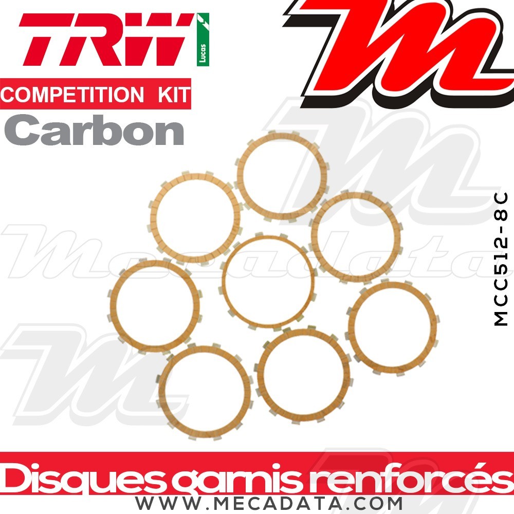 Disques d'embrayage garnis renforcés Compétition ~ TRW Lucas MCC 512-8C 