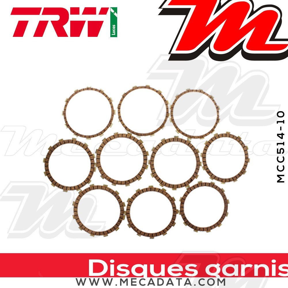 Disques d'embrayage garnis ~ TRW Lucas MCC 514-10 