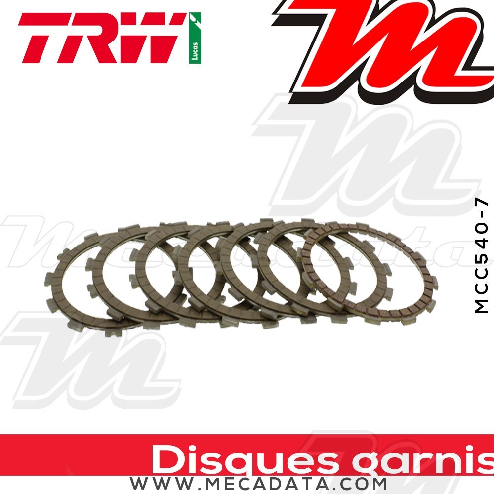 Disques d'embrayage garnis ~ TRW Lucas MCC 540-7 
