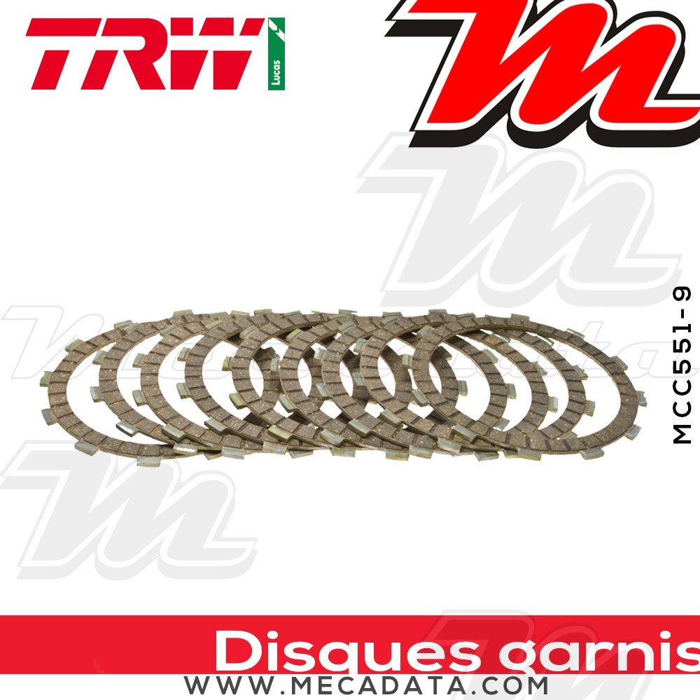 Disques d'embrayage garnis ~ TRW Lucas MCC 551-9 