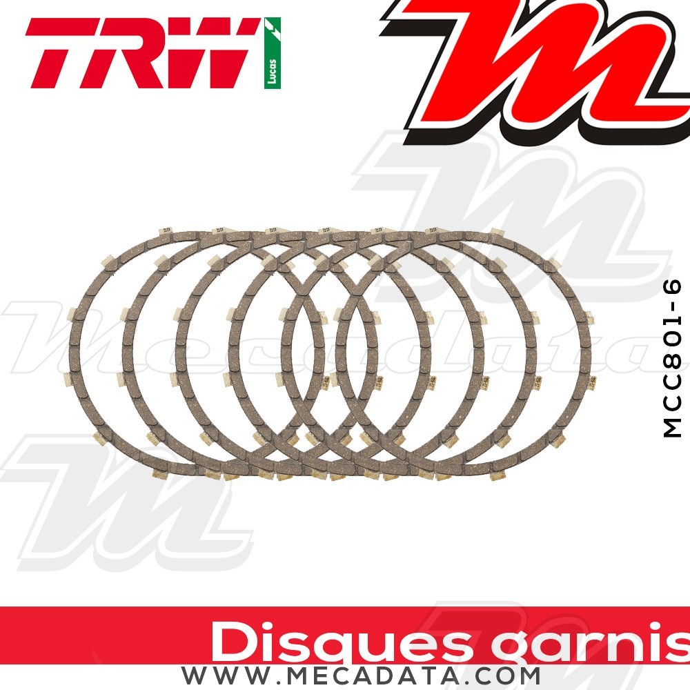 Disques d'embrayage garnis ~ TRW Lucas MCC 801-6 
