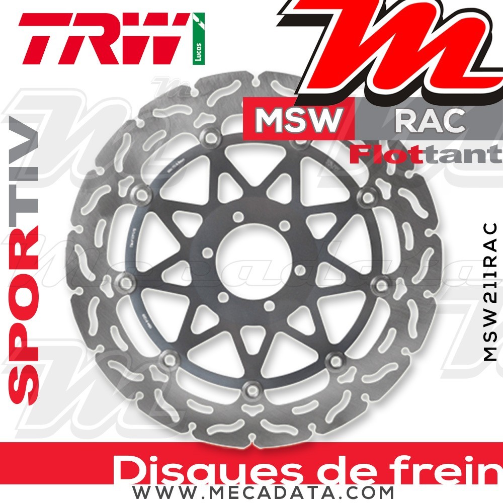 Disque de frein Avant ~ Aprilia RSV4 1000 R, Factory (RK) 2009-2010 ~ TRW Lucas MSW 211 RAC 
