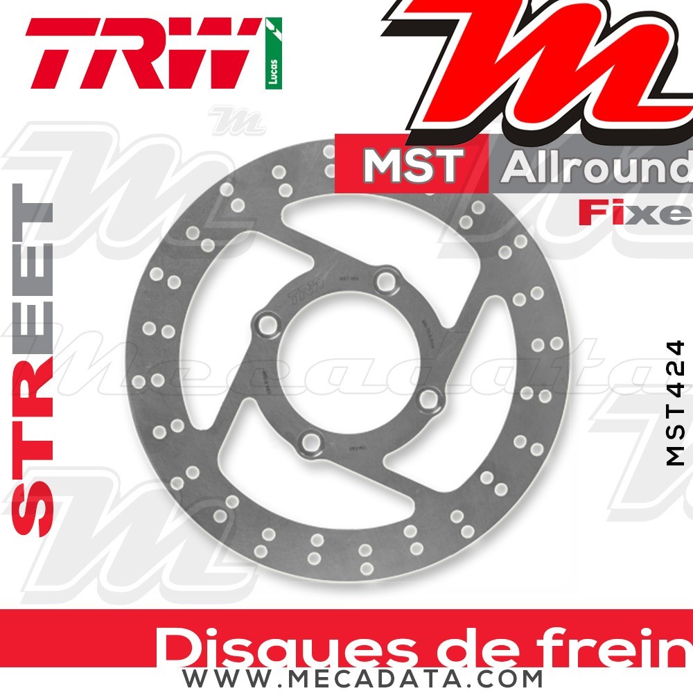 Disque de frein Avant ~ Honda XLV 125 Varadero (JC32) 2001+ ~ TRW Lucas MST 424 